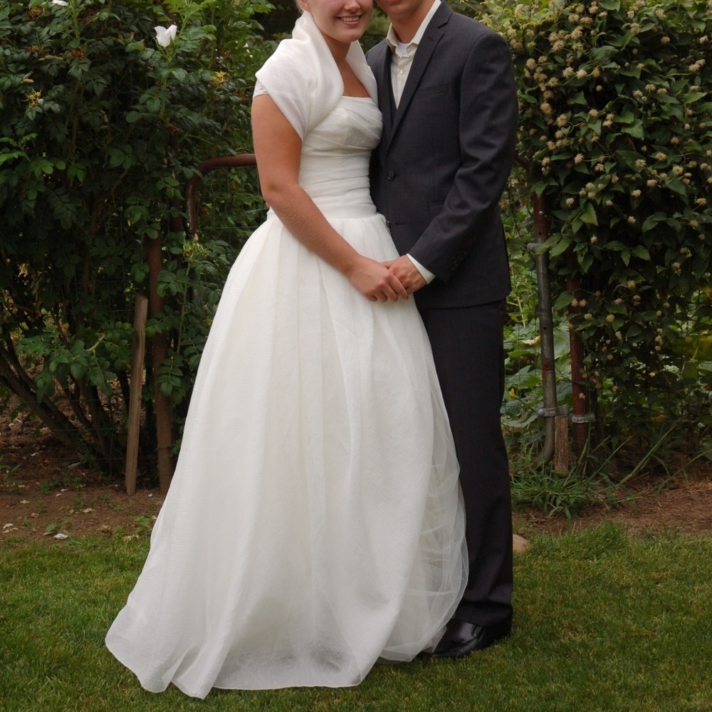 White by Vera Wang Textured Organza  Wedding Dress